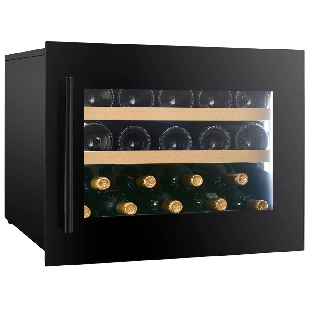 Vitrină de vin încorporabilă Dunavox DVS-19.50MB Spirit, 1 zonă, 19 sticle, 45,5 cm, clasa F, negru mat [1]