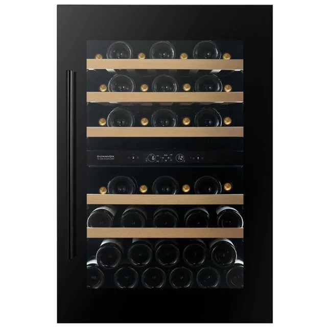 Vitrine de vin Dunavox  - Vitrină de vin încorporabilă Dunavox DVS-44.120DC Spirit, 2 zone, 44 sticle, 88,2 cm, clasa F, culoare RAL personalizabilă