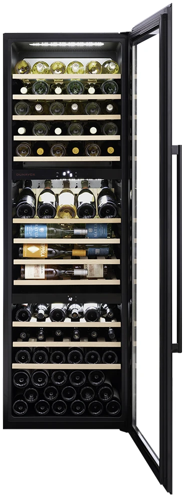 Vitrină de vin încorporabilă Dunavox DX-89.246TSS Joy, 3 zone, 95 sticle, 178,6 cm, clasa G, inox [4]