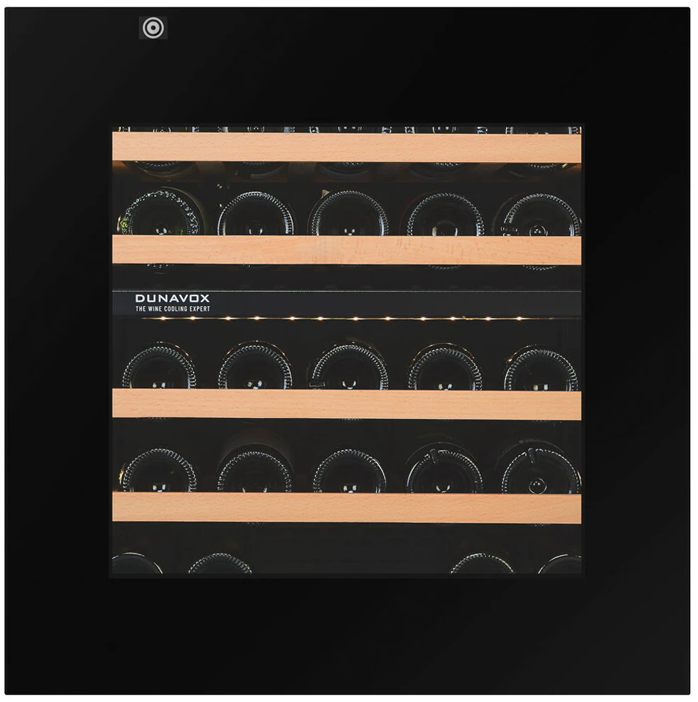 Vitrine de vin Dunavox  - Vitrină de vin încorporabilă Dunavox DXB-26.69DB.TO Balance, 2 zone, 26 sticle, 59 cm, clasa G, negru
