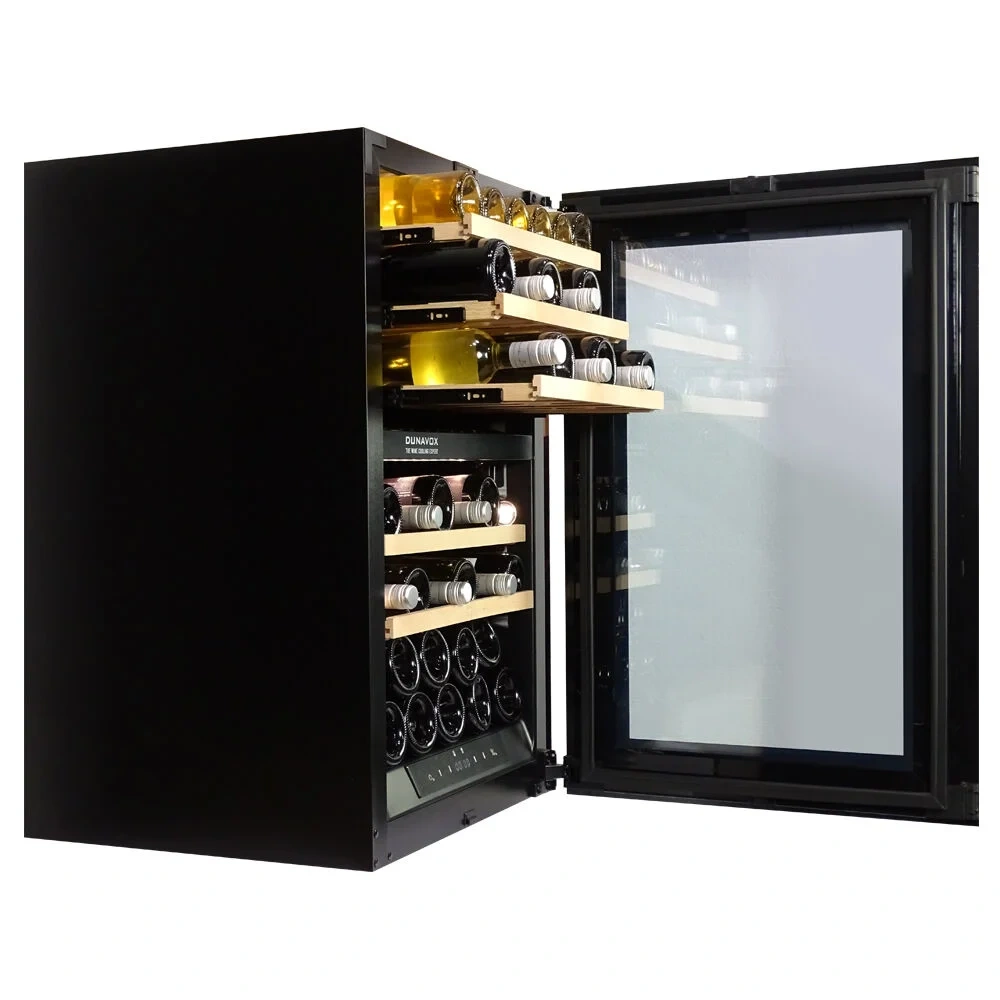 Vitrină de vin încorporabilă Dunavox DXB-42.100DB.TO Balance, 2 zone, 42 sticle, 88,5 cm, clasa G, negru [4]