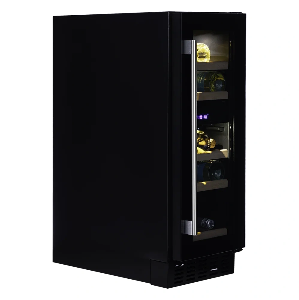 Vitrină de vin încorporabilă sub blat Dunavox DAUF-17.58DC Flow, 2 zone, 17 sticle, 81,5 cm, clasa G, culoare RAL personalizabilă [1]