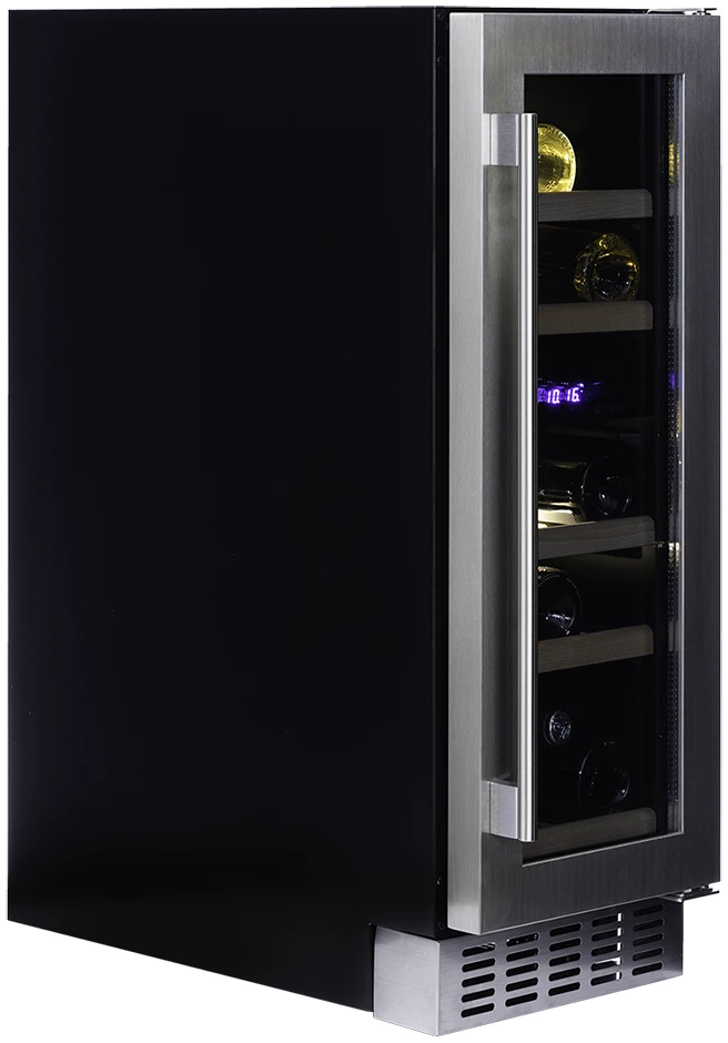 Vitrină de vin încorporabilă sub blat Dunavox DAUF-17.58DSS Flow, 2 zone, 17 sticle, 81,5 cm, clasa G, inox [2]