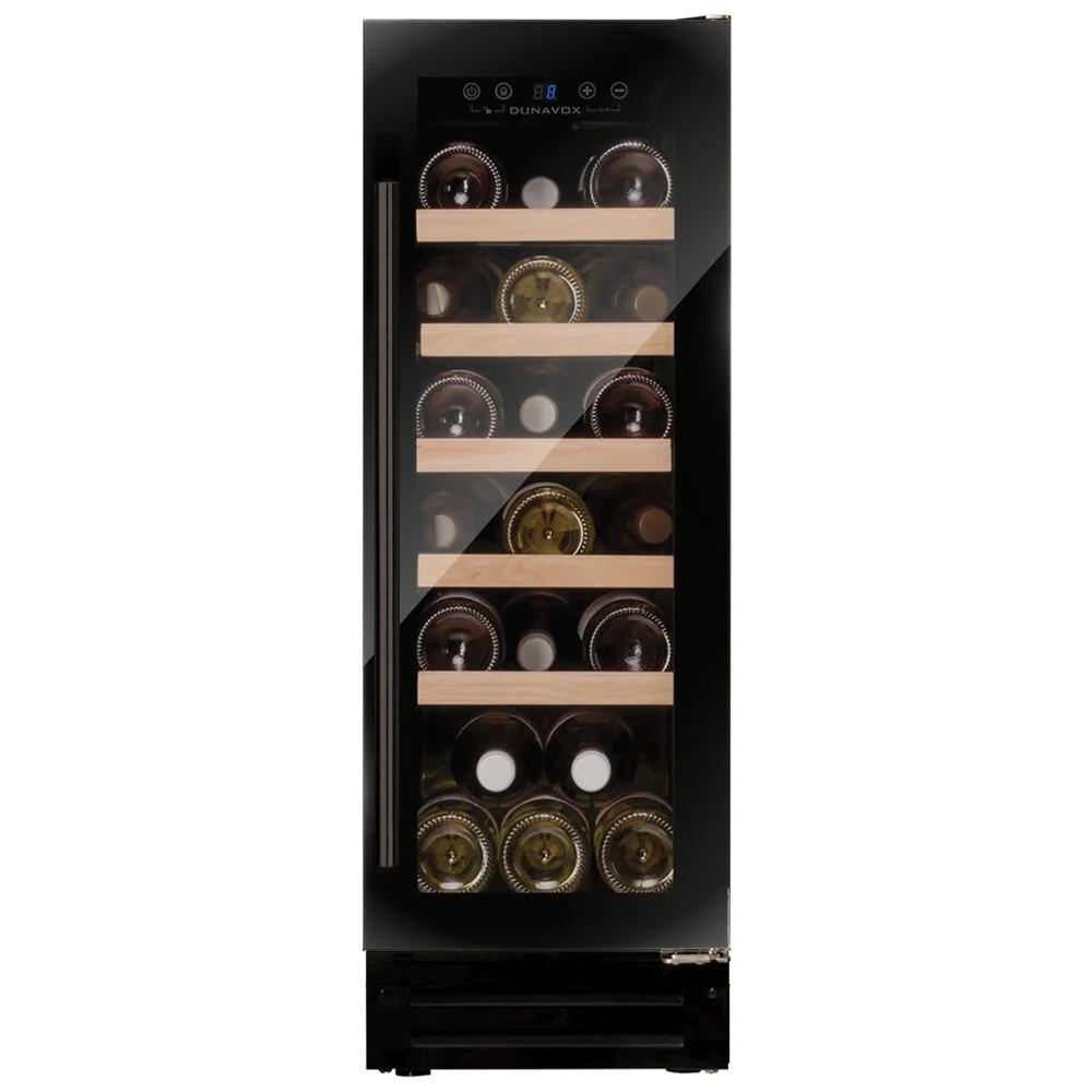 Vitrine de vin Dunavox  - Vitrină de vin încorporabilă sub blat Dunavox DAUF-19.58C Flow, 1 zonă, 19 sticle, 81,5 cm, clasa G, culoare RAL personalizabilă