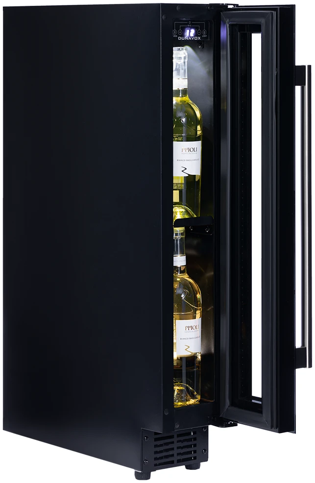 Vitrină de vin încorporabilă sub blat Dunavox DAUF-9.22B Flow, 1 zonă, 9 sticle, 82 cm, clasa G, negru [3]