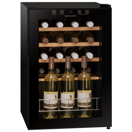 Vitrină de vin independentă Dunavox DXFH-20.62 Home, 1 zonă, 20 sticle, 66 cm, clasa F, negru [2]