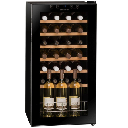 Vitrină de vin independentă Dunavox DXFH-28.88 Home, 1 zonă, 28 sticle, 84,5 cm, clasa F, negru [2]