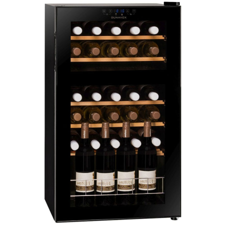 Vitrină de vin independentă Dunavox DXFH-30.80 Home, 2 zone, 29 sticle, 86 cm, clasa G, negru [2]