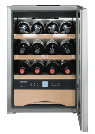 Vitrină de vin independentă Liebherr WKes 653 GrandCru, 1 zonă, 12 sticle, 61,2 cm, clasa E, inox [1]