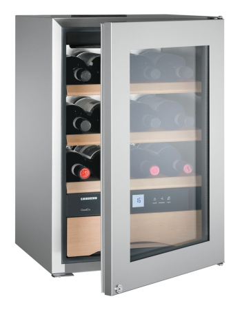 Racitoare de vin independente - Vitrină de vin independentă Liebherr WKes 653 GrandCru, 1 zonă, 12 sticle, 61,2 cm, clasa E, inox