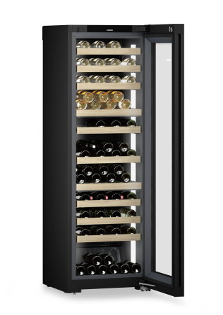 Racitoare de vin independente - Vitrină de vin independentă Liebherr WPgbi 5273 Vinidor Selection, 3 zone, 104 sticle, 185,4 cm, clasa F, BlackSteel
