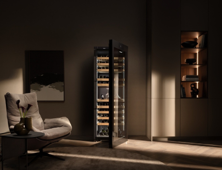 Vitrină de vin independentă Liebherr WPgbi 7483 Vinidor Selection, 3 zone, 149 sticle, 201,3 cm, clasa F, BlackSteel [11]