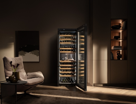 Vitrină de vin independentă Liebherr WPgbi 7483 Vinidor Selection, 3 zone, 149 sticle, 201,3 cm, clasa F, BlackSteel [9]
