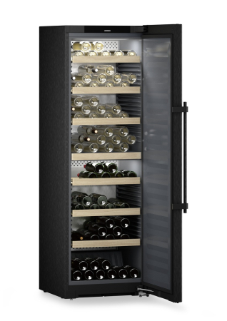 Racitoare de vin independente - Vitrină de vin independentă Liebherr WSbsi 5252 Vinidor, 2 zone, 155 sticle, 185,4 cm, clasa E, BlackSteel