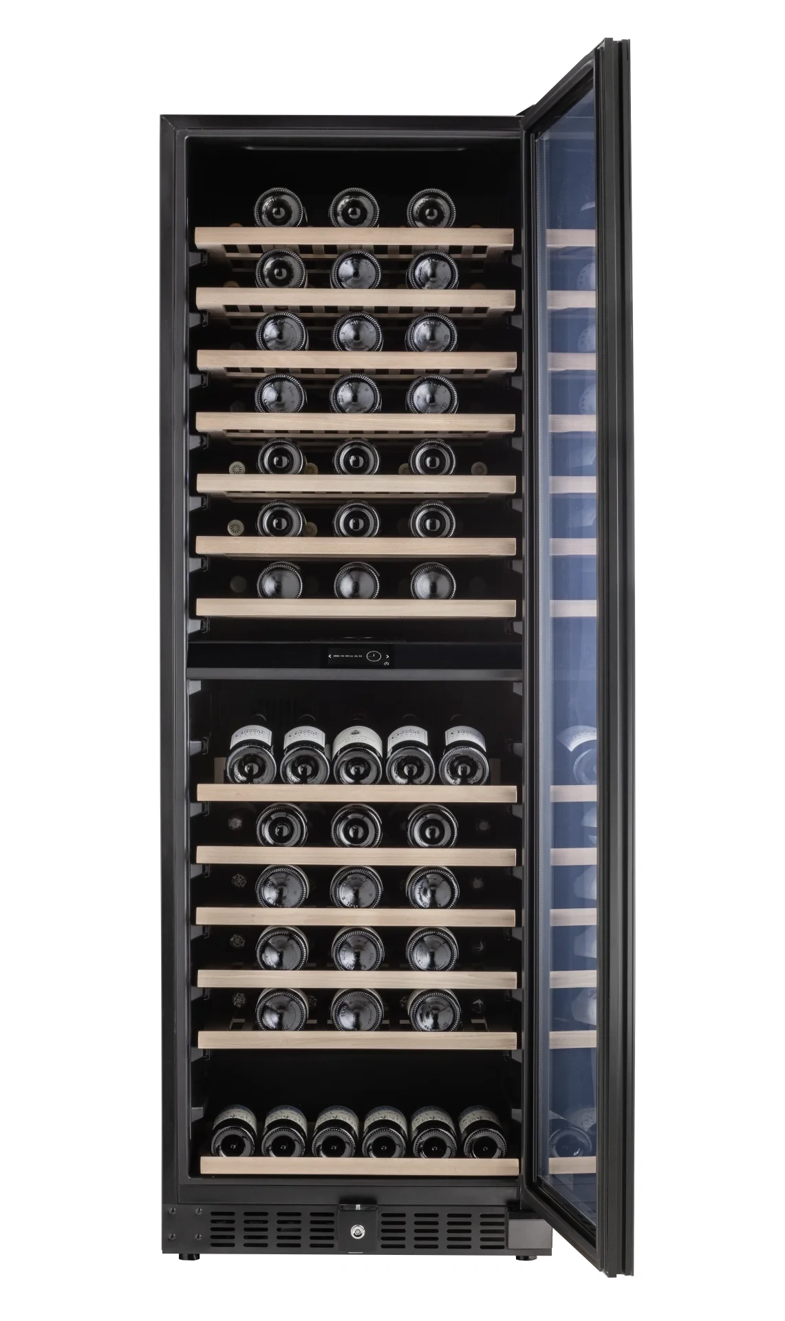 Vitrină de vin independentă sau încorporabilă Dunavox DX-166.428DCK Grande, 2 zone, 166 sticle, 177 cm, clasa G, culoare RAL personalizabilă [1]
