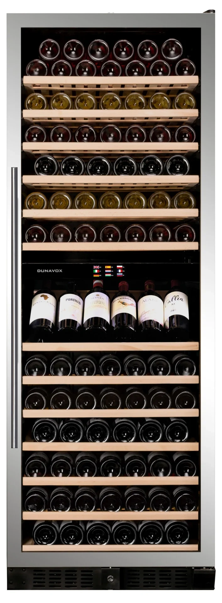 Vitrină de vin independentă sau încorporabilă Dunavox DX-181.490DCK Grande, 2 zone, 181 sticle, 183,5 cm, clasa G, culoare RAL personalizabilă [7]