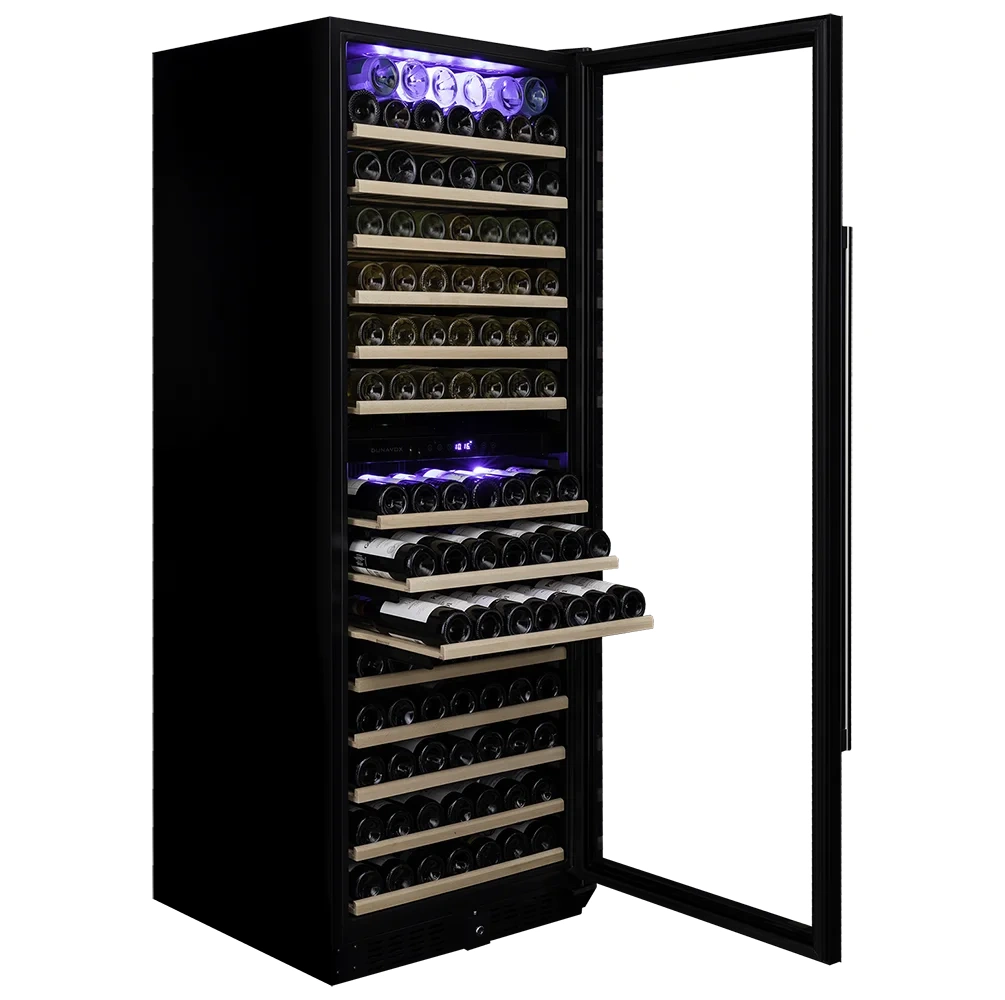 Vitrină de vin independentă sau încorporabilă Dunavox DX-181.490DCK Grande, 2 zone, 181 sticle, 183,5 cm, clasa G, culoare RAL personalizabilă [1]