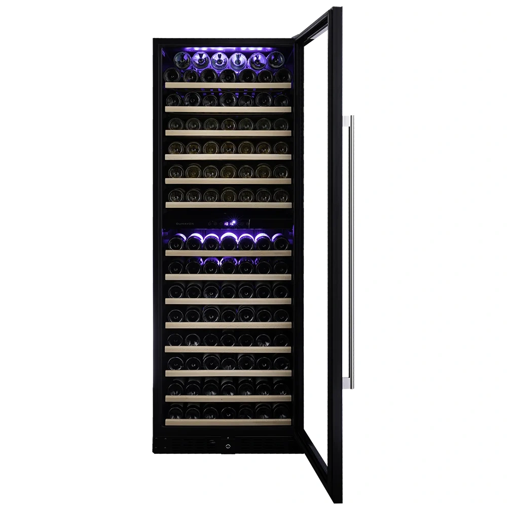 Vitrină de vin independentă sau încorporabilă Dunavox DX-181.490DCK Grande, 2 zone, 181 sticle, 183,5 cm, clasa G, culoare RAL personalizabilă [2]