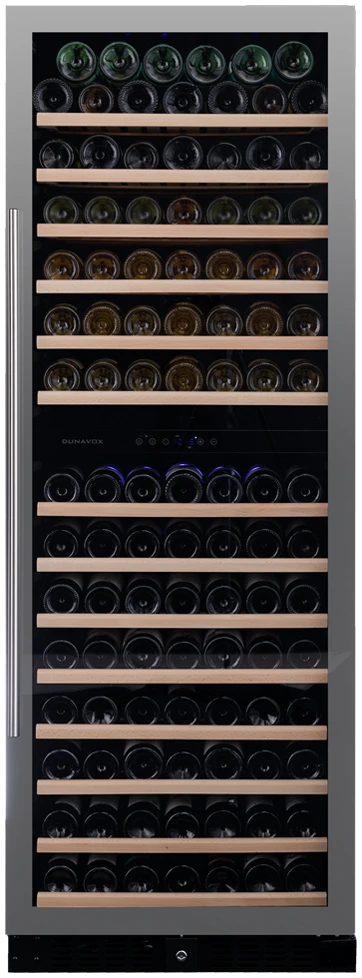  Vitrine de vin independente - Vitrină de vin independentă sau încorporabilă Dunavox DX-181.490SDSK Grande, 2 zone, 181 sticle, 183,5 cm, clasa G