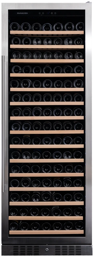 Vitrină de vin independentă sau încorporabilă Dunavox DX-194.490SSK Grande, 1 zonă, 183 sticle, 183,5 cm, clasa G, inox [1]