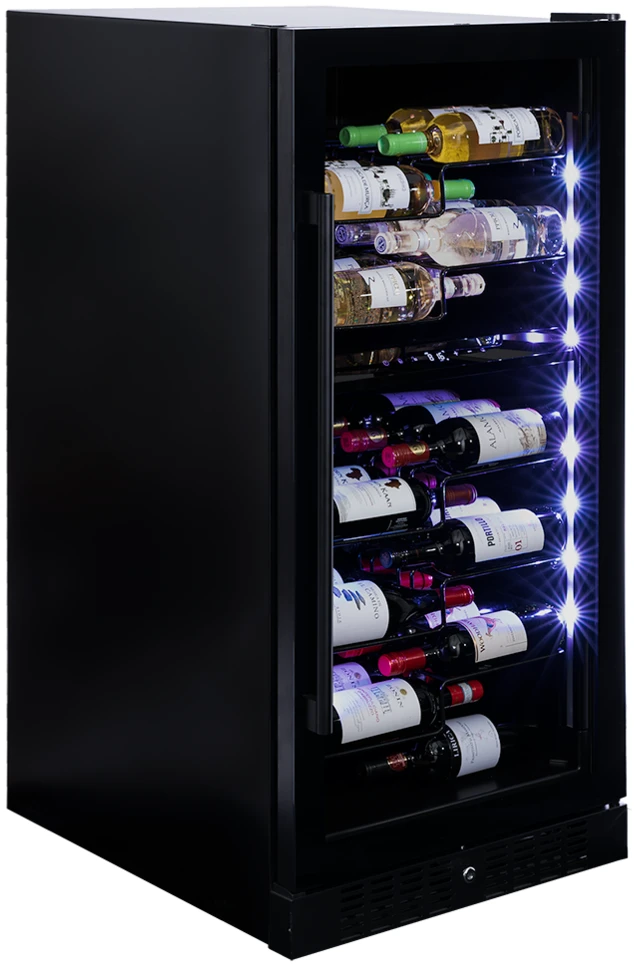Vitrină de vin independentă sau încorporabilă Dunavox DX-58.258DB Sera, 2 zone, 58 sticle, 121,5 cm, clasa G, negru [2]