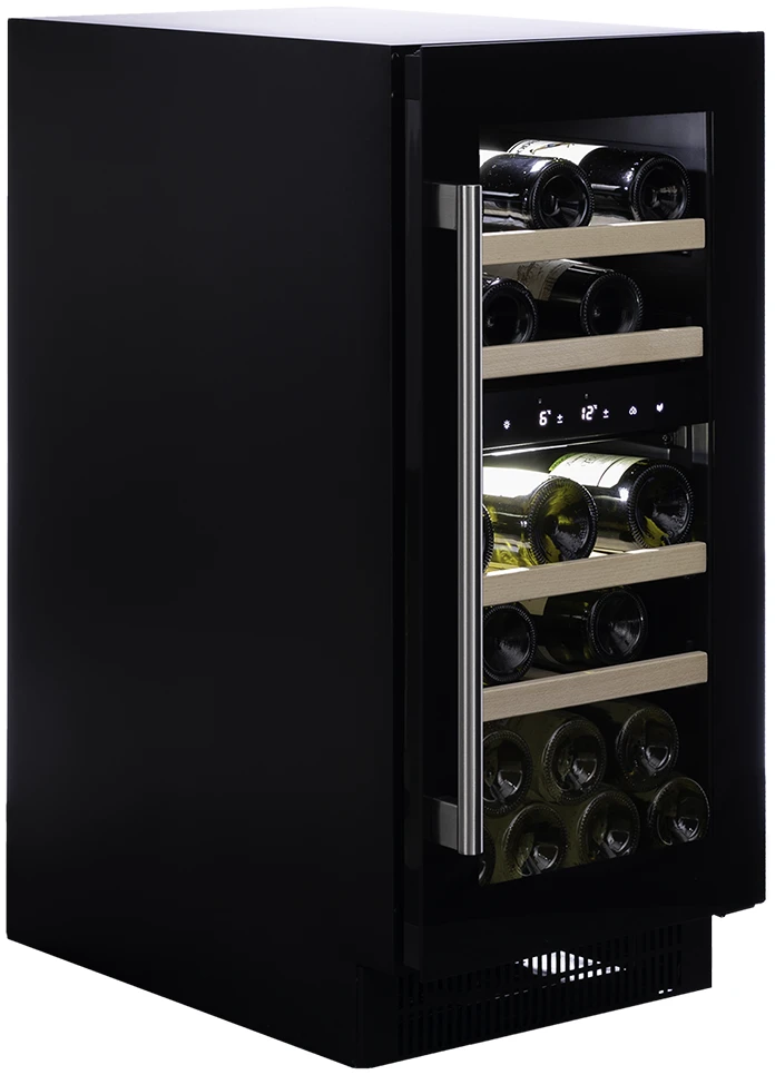 Vitrină de vin sub blat sau independentă Dunavox DAUF-32.78DB Flow, 2 zone, 32 sticle, 82 cm, clasa G, negru [2]