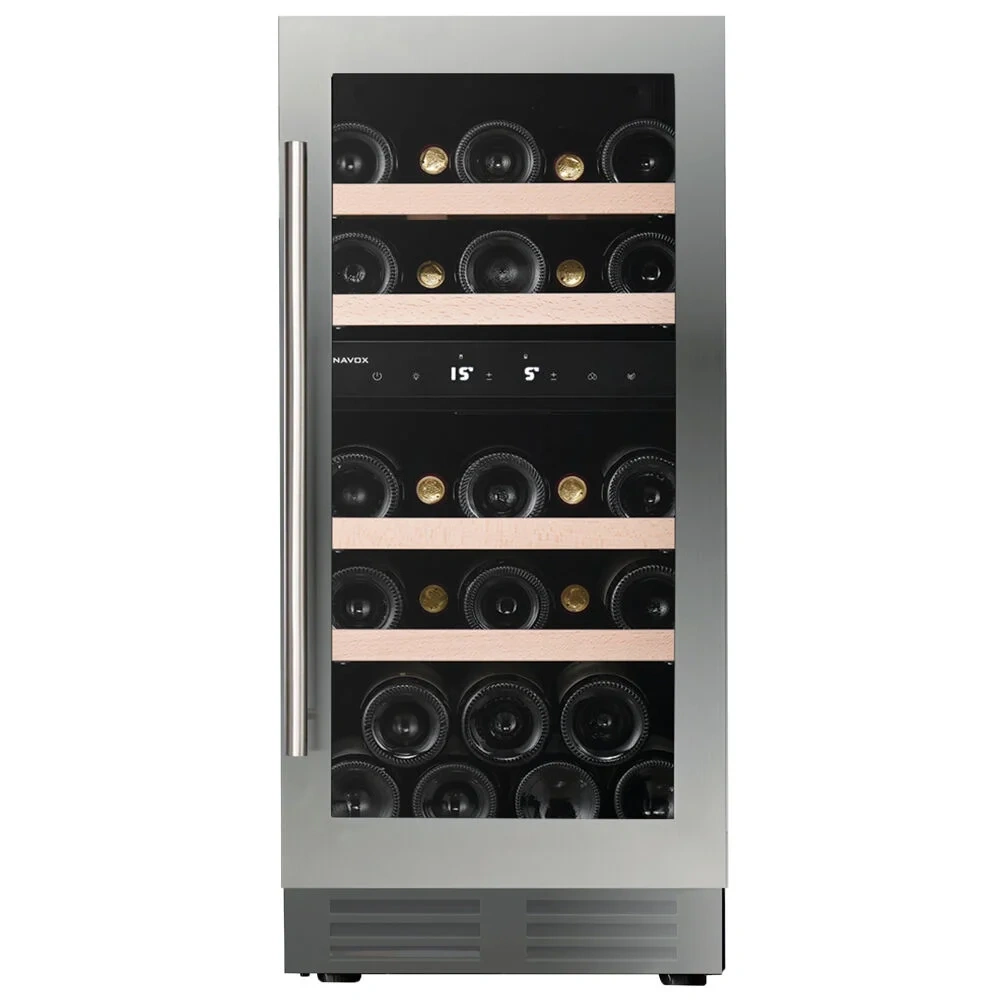Vitrină de vin sub blat sau independentă Dunavox DAUF-32.78DC Flow, 2 zone, 32 sticle, 82 cm, clasa G, culoare RAL personalizabilă [4]