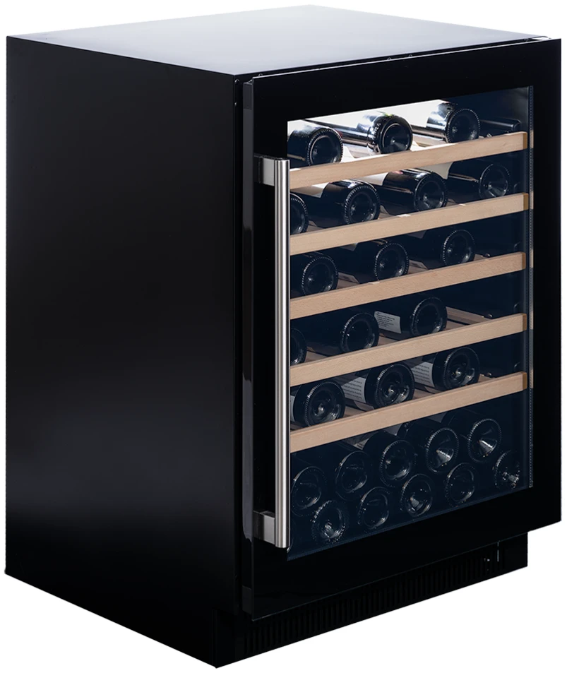 Vitrină de vin sub blat sau independentă Dunavox DAUF-46.138B Flow, 1 zonă, 46 sticle, 82 cm, clasa G, negru [2]