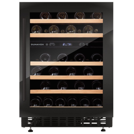 Vitrină de vin sub blat sau independentă Dunavox DAUF-46.145DB Flow, 2 zone, 46 sticle, 82 cm, clasa G, negru [1]