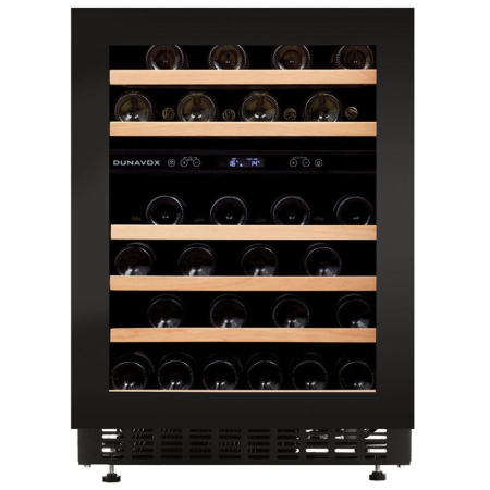Vitrină de vin sub blat sau independentă Dunavox DAUF-46.145DBH Flow, 2 zone, 46 sticle, 82 cm, clasa G, negru [1]