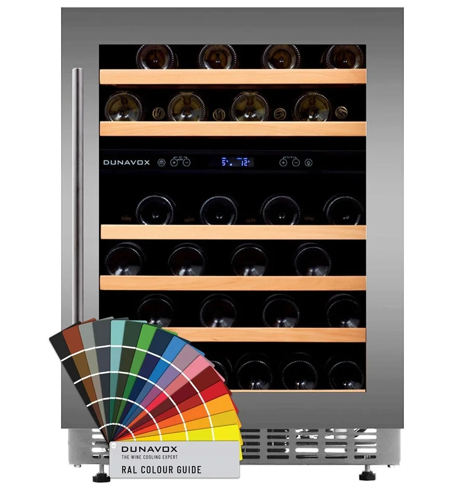 Vitrină de vin sub blat sau independentă Dunavox DAUF-46.145DC Flow, 2 zone, 46 sticle, 82 cm, clasa G, culoare RAL personalizabilă [2]