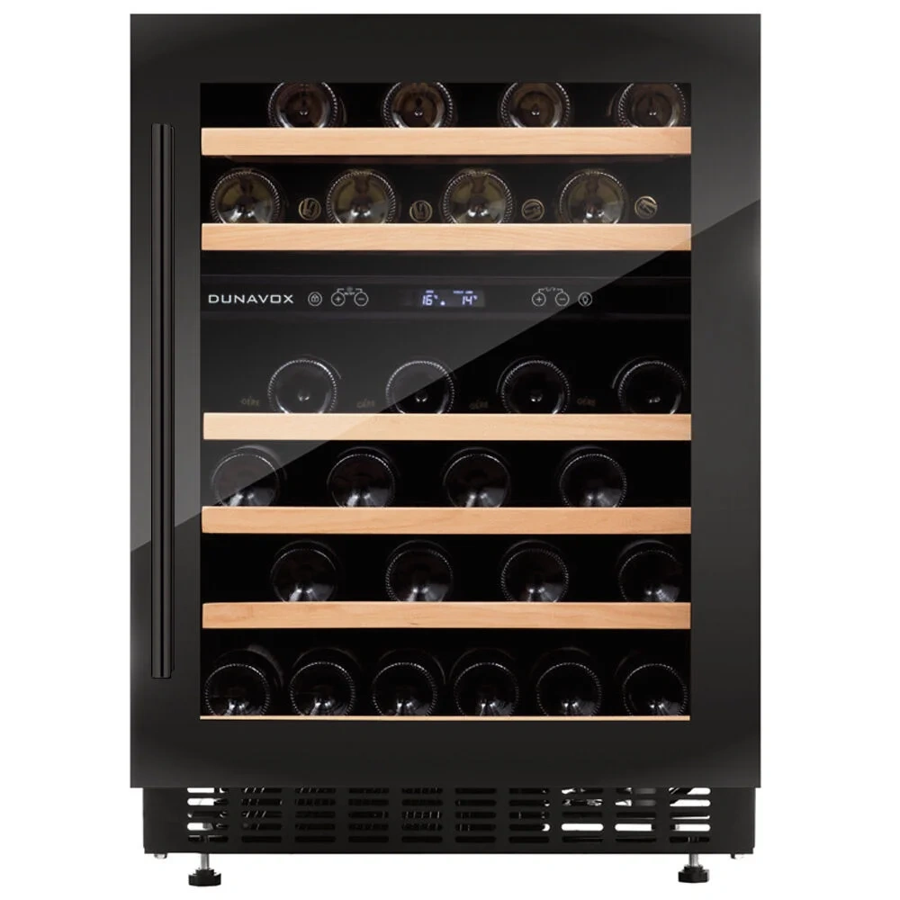 Vitrine de vin Dunavox  - Vitrină de vin sub blat sau independentă Dunavox DAUF-46.145DC Flow, 2 zone, 46 sticle, 82 cm, clasa G, culoare RAL personalizabilă