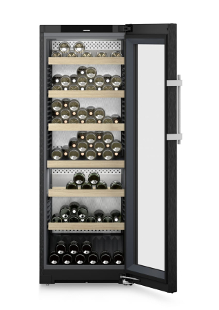Racitoare de vin independente - Vitrina de vinuri Independenta Liebherr WPbsi 5052, Clasa Valorica Wine, Culoare Double-glazed door, Clasa de eficienta energetica F, Înălțime 165.4 cm, Volum total 319 l, Emisii de zgomot acustic 37