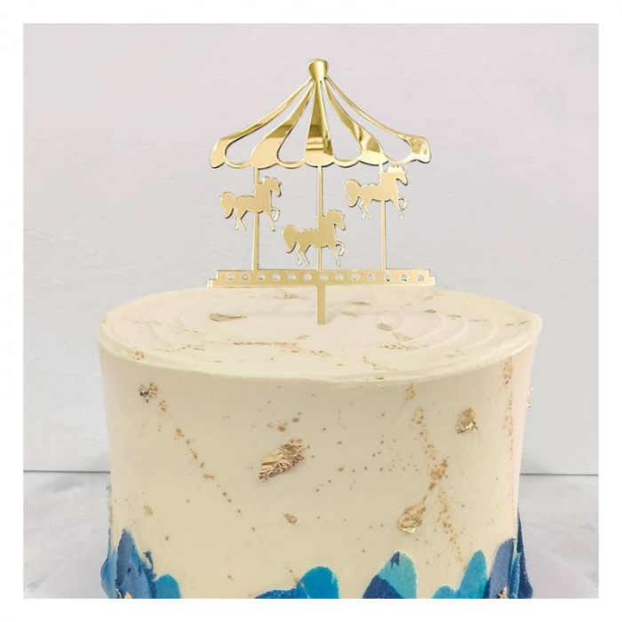 topper-tort-petrecere-aniversare-cake-topper-carusel-auriu-candybar [2]