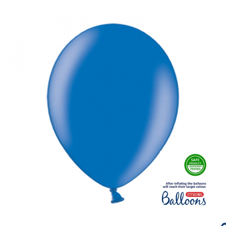 Articole party - balon-latex-albastru-metalizat-botez-petrecere-copii-candybar