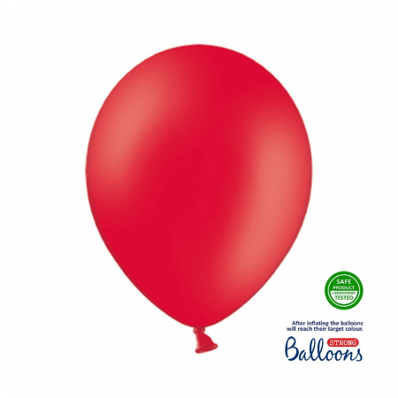 Articole party - balon-latex-rosu-pastel-botez-petrecere-copii-candybar