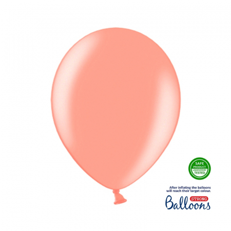 Articole party - balon-latex-roz-auriu-metalizat-botez-petrecere-copii-candybar