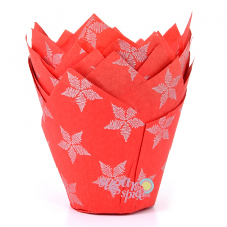 Briose - chese-tulip-lalea-hartie-copt-briose-rosu-fulgi-craciun-50x80mm-25buc