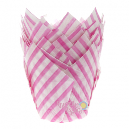 Briose - chese-tulip-lalea-hartie-copt-briose-roz-dungi-50x80mm-25buc