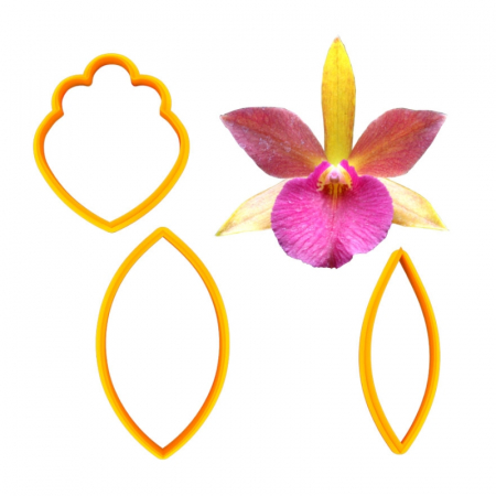 Decupatoare - decupatoare-pasta-de-zahar-flori-orhidee-decorare-cofetarie-set-3buc