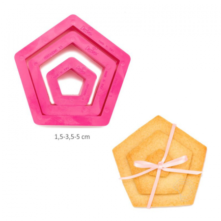 Decupatoare - decupatoare-cookies-biscuiti-pentagon-cofetarie-set-3buc