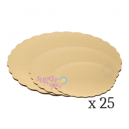 Torturi - discuri-dantelate-carton-auriu-transport-tort-prajituri-rotunde-28cm-set-25buc