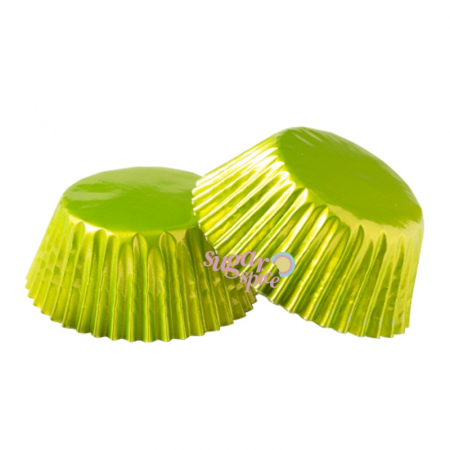 COLECTII - forme-metalizate-hartie-pentru-copt-cupcakes-lime-50x32mm-60buc