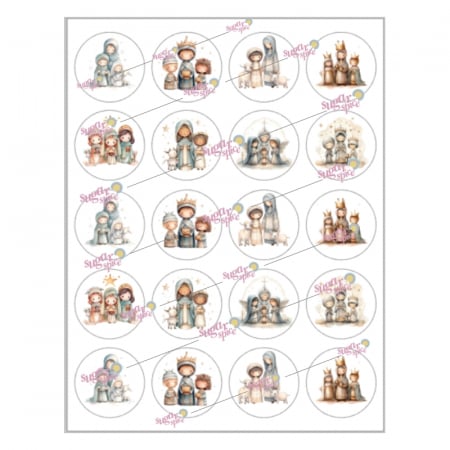 DECORARE - imagine-comestibila-topper-cupcakes-decorare-craciun-magi-m1