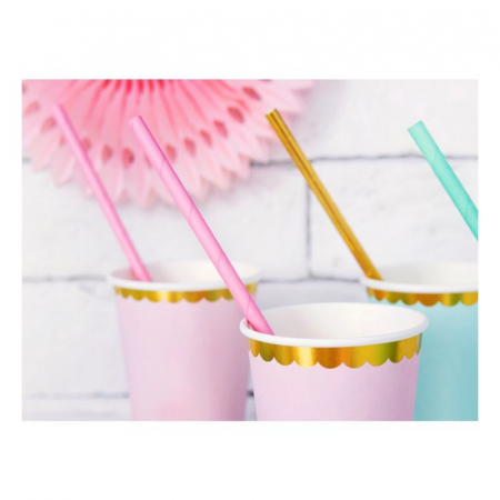 COLECTII - paie-baut-hartie-biodegradabile-bauturi-cakepops-roz-set-10buc