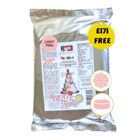 Pasta de zahar - Icing - pasta-de-zahar-fondant-acoperit-tort-modelat-figurine-flori-roz-deschis-1kg