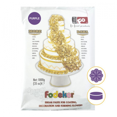 HALLOWEEN - pasta-de-zahar-fondant-acoperit-tort-modelat-figurine-flori-mov-1kg