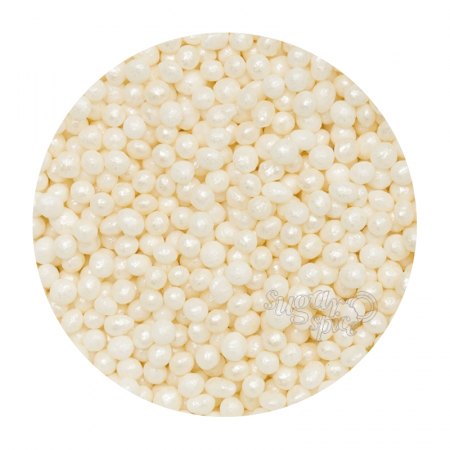 DECORARE - perle-zahar-nonpareils-1mm-perlat-ivoire-decor-prajituri-cofetarie