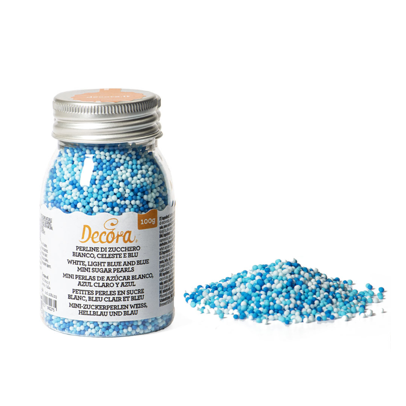 DECORARE - perle-zahar-nonpareils-1mm-alb-albastru-decor-prajituri-cofetarie