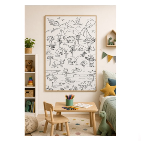 Postere gigant de colorat Dinozauri, 70x100cm [2]